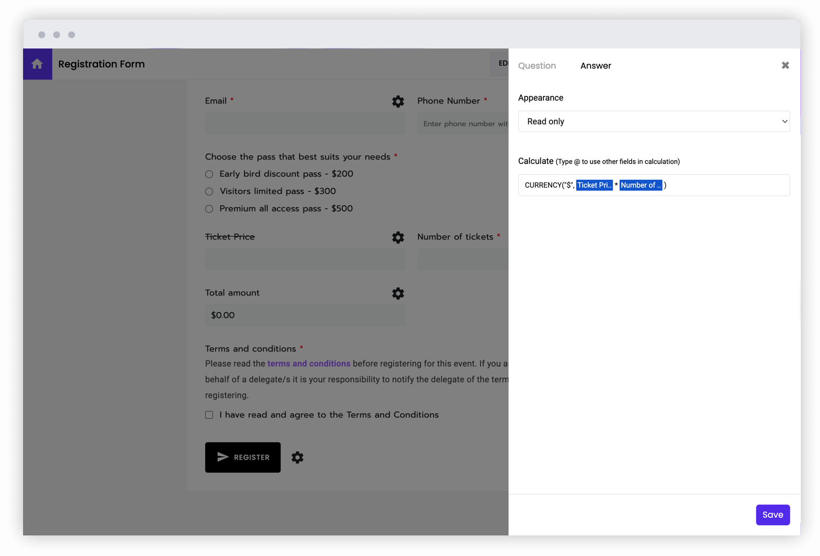 Make your forms more functional by adding hidden fields and formulas to dynamically calculate answers